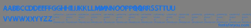 NecromongerRegular Font – Blue Fonts on Gray Background