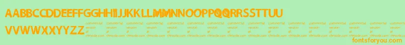 NecromongerRegular Font – Orange Fonts on Green Background