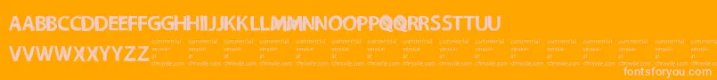 NecromongerRegular Font – Pink Fonts on Orange Background