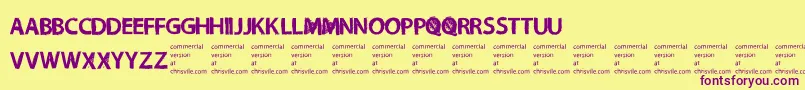 NecromongerRegular Font – Purple Fonts on Yellow Background