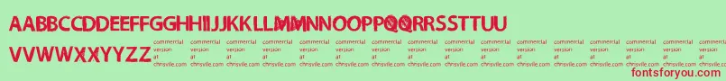 NecromongerRegular Font – Red Fonts on Green Background