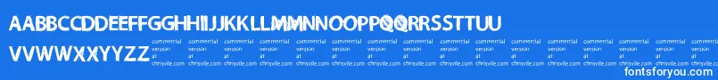 NecromongerRegular Font – White Fonts on Blue Background