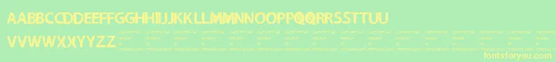 NecromongerRegular Font – Yellow Fonts on Green Background