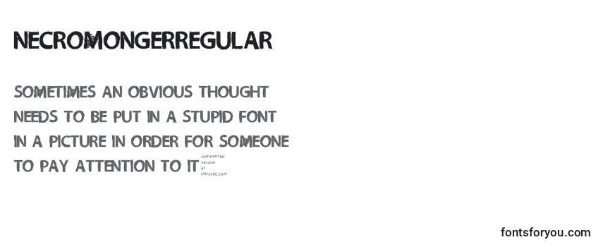 Review of the NecromongerRegular (117802) Font