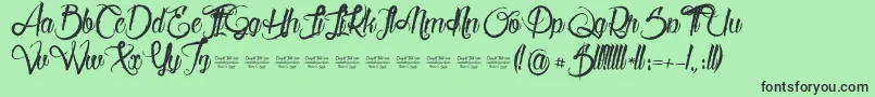 Serval Font – Black Fonts on Green Background