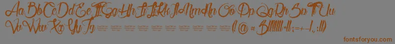 Serval Font – Brown Fonts on Gray Background