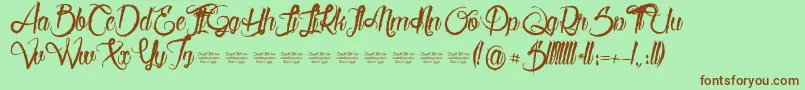 Serval Font – Brown Fonts on Green Background