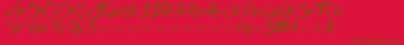 Serval Font – Brown Fonts on Red Background