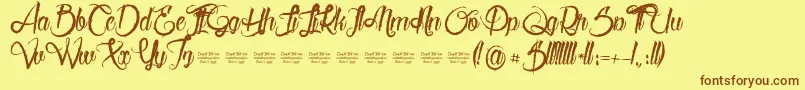 Serval Font – Brown Fonts on Yellow Background