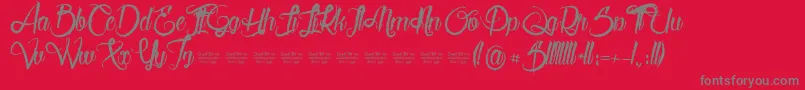 Serval Font – Gray Fonts on Red Background