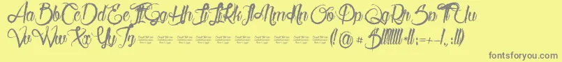 Serval Font – Gray Fonts on Yellow Background
