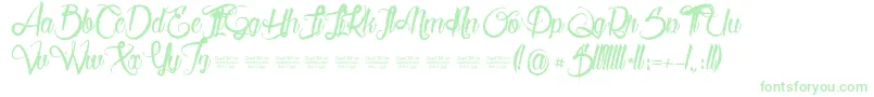 Serval Font – Green Fonts on White Background