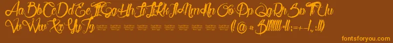 Serval Font – Orange Fonts on Brown Background
