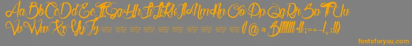 Serval Font – Orange Fonts on Gray Background
