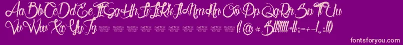 Serval Font – Pink Fonts on Purple Background