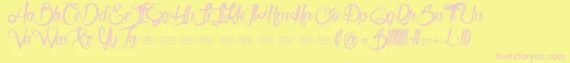 Serval Font – Pink Fonts on Yellow Background