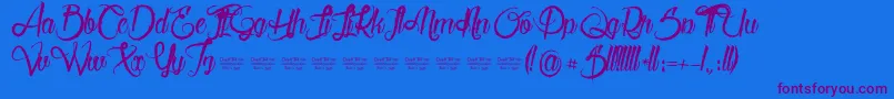 Serval Font – Purple Fonts on Blue Background