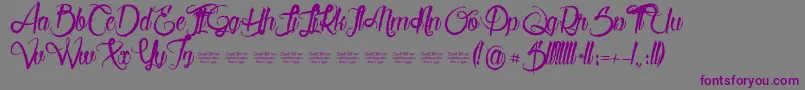 Serval Font – Purple Fonts on Gray Background