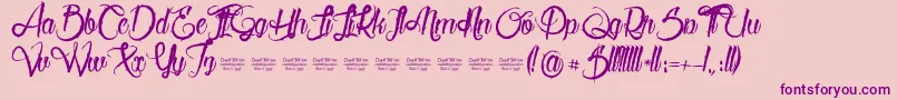 Serval Font – Purple Fonts on Pink Background