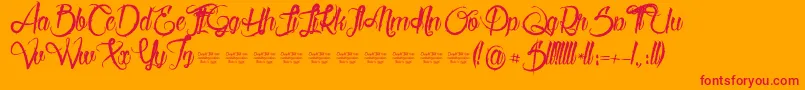 Serval Font – Red Fonts on Orange Background