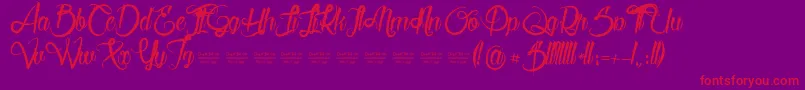 Serval Font – Red Fonts on Purple Background