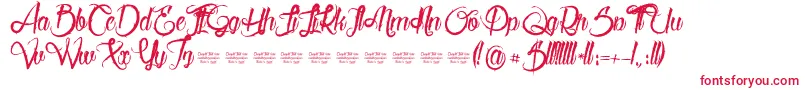 Serval Font – Red Fonts on White Background