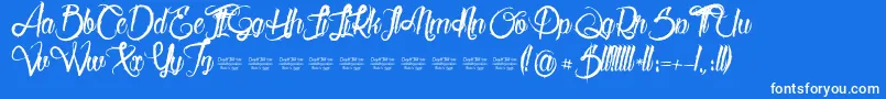 Serval Font – White Fonts on Blue Background