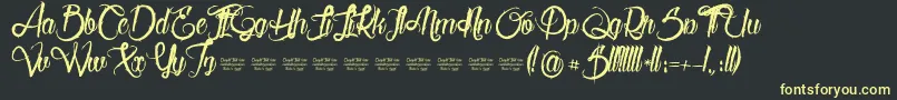 Serval Font – Yellow Fonts on Black Background