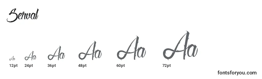 Serval Font Sizes