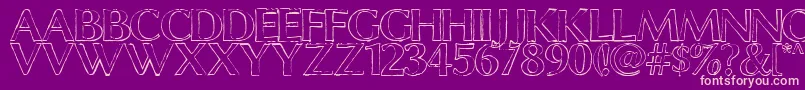 Police ChalkLineOutline – polices roses sur fond violet
