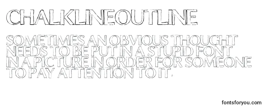 Przegląd czcionki ChalkLineOutline (117804)