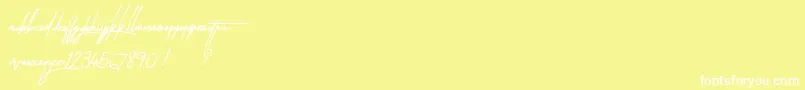 fuente TakenByVulturesAlternatesDemo – Fuentes Blancas Sobre Fondo Amarillo