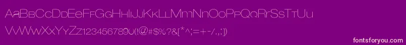 LowveticaUltrathin Font – Pink Fonts on Purple Background