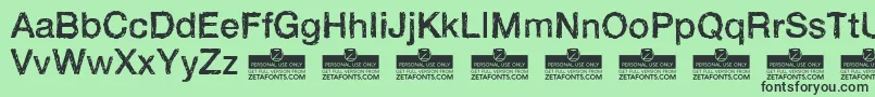 HandveticaNeueRegularTrial Font – Black Fonts on Green Background