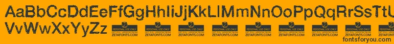 HandveticaNeueRegularTrial Font – Black Fonts on Orange Background