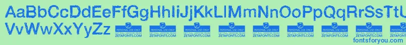 HandveticaNeueRegularTrial Font – Blue Fonts on Green Background