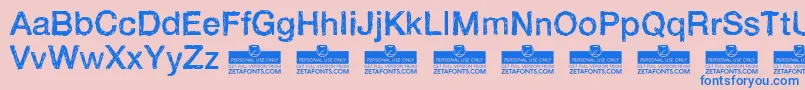 HandveticaNeueRegularTrial Font – Blue Fonts on Pink Background