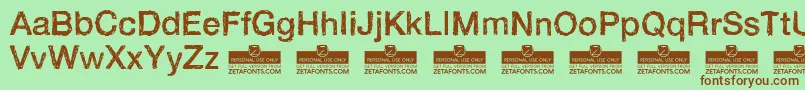 HandveticaNeueRegularTrial Font – Brown Fonts on Green Background