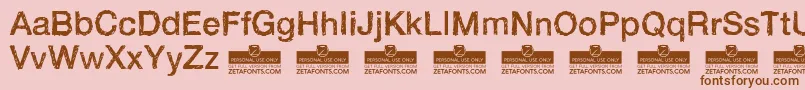HandveticaNeueRegularTrial Font – Brown Fonts on Pink Background