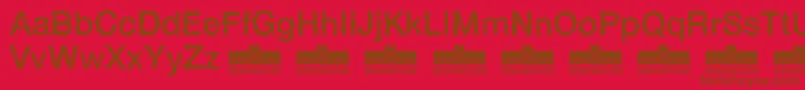 HandveticaNeueRegularTrial Font – Brown Fonts on Red Background