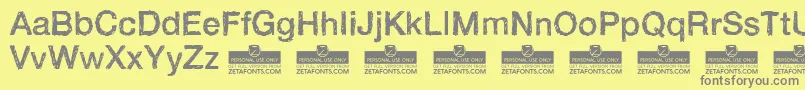 HandveticaNeueRegularTrial Font – Gray Fonts on Yellow Background