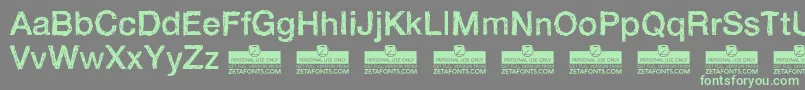 Czcionka HandveticaNeueRegularTrial – zielone czcionki na szarym tle