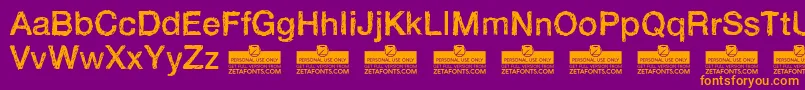 HandveticaNeueRegularTrial Font – Orange Fonts on Purple Background