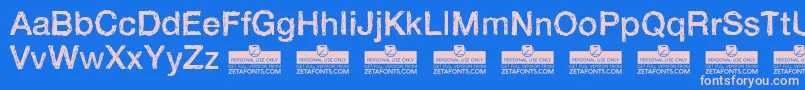 HandveticaNeueRegularTrial Font – Pink Fonts on Blue Background