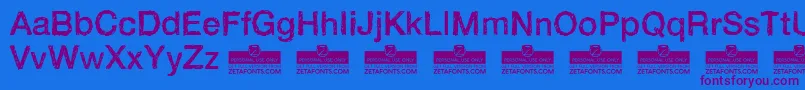 HandveticaNeueRegularTrial Font – Purple Fonts on Blue Background