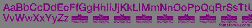 HandveticaNeueRegularTrial Font – Purple Fonts on Gray Background