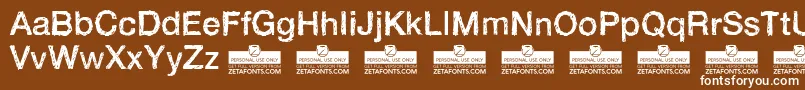 HandveticaNeueRegularTrial Font – White Fonts on Brown Background