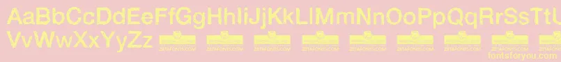 HandveticaNeueRegularTrial Font – Yellow Fonts on Pink Background
