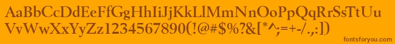 Шрифт BestsellerBold – коричневые шрифты на оранжевом фоне