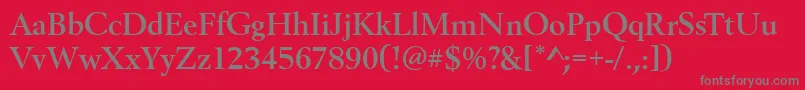 BestsellerBold-Schriftart – Graue Schriften auf rotem Hintergrund